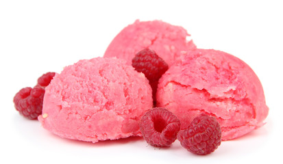 Delicious ice cream isolated on white