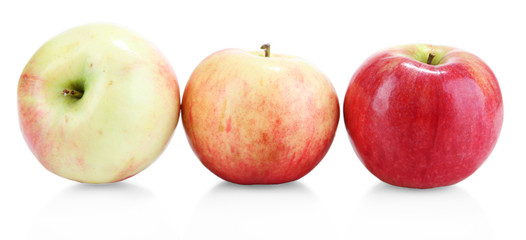 Sweet apples isolated on white