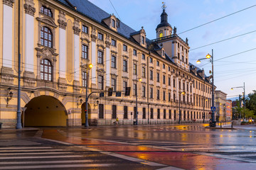 Uniewersytet Wrocławki - budynek główny - obrazy, fototapety, plakaty
