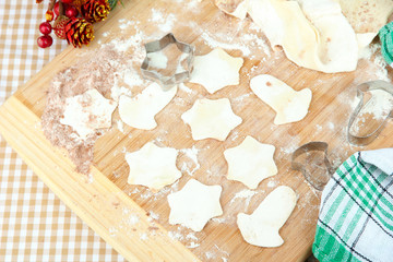 Making Christmas cookies