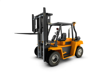 Forklift Lift truck isolated on white background