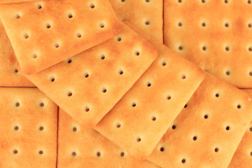 Delicious crackers close up