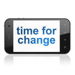 Timeline concept: Time for Change on smartphone