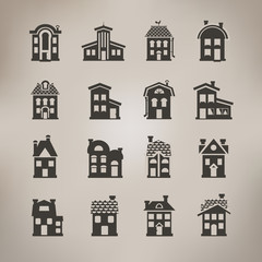 House icons. Vector format