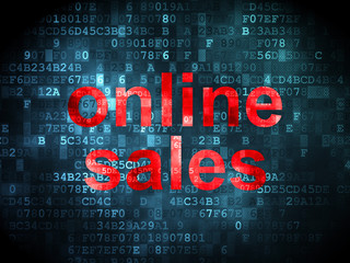 Marketing concept: Online Sales on digital background