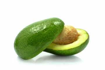 avocado on white background