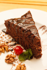 chocolate cake with cherry