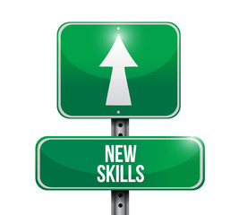 new skills road sign illustrations design