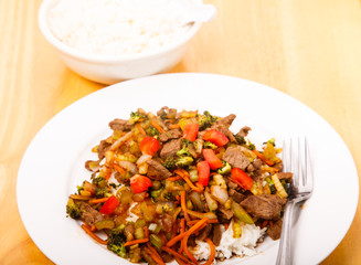 Beef Stir-Fry with Rice