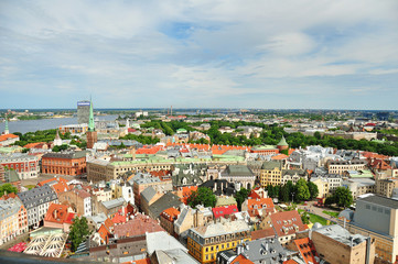 Fototapeta na wymiar Panorama Rydze, Łotwa