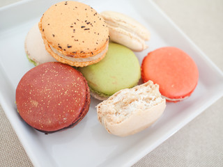 Tasty colorful macaroon