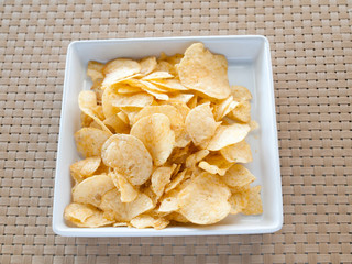 Salty potato chips