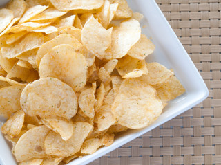 Salty potato chips