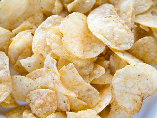 Salty potato chips