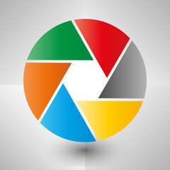 Logo Farbkreis Verschluss Kamera