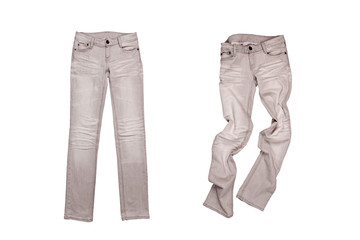 two grey jeans