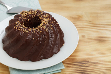 Marmorkuchen mit Schokoladenüberzug