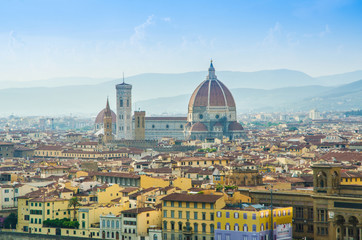 View of florence during the day - obrazy, fototapety, plakaty