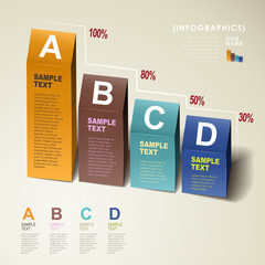 vector abstract 3d chart infographics