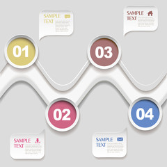 vector abstract 3d paper infographics