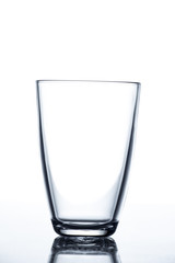 dry, empty and clean water glass