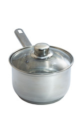 Isolated saucepan on white background