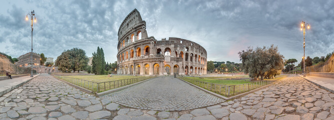 The Colosseum, or the Coliseum in Rome, Italy