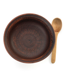 plate and spoon on white