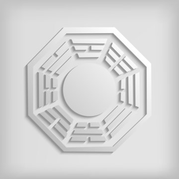 Chinese Bagua symbol on white