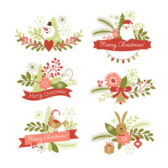 Set of Christmas and New Year graphic elements