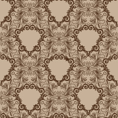 Damask seamless pattern for design. Vector Illustration