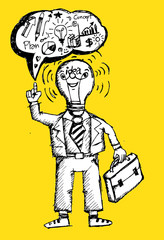 man with ideas symbol and creativity