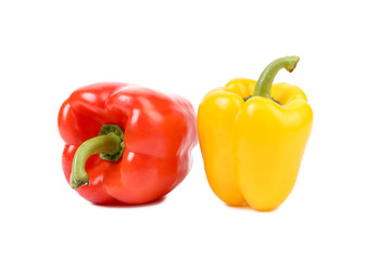 Red and yellow sweet peppers