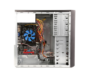 Open PC computer case