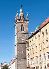 Fototapeta na wymiar Medieval tower with a clock