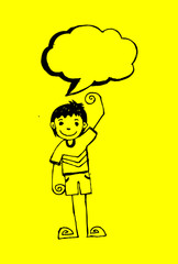 man with ideas symbol and creativity