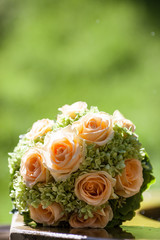 close up of wedding bouquet