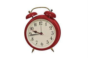 Vintage clock isolated on white background