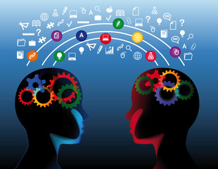 Social education communication concept
