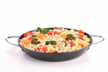 casserole with wheat and vegetables