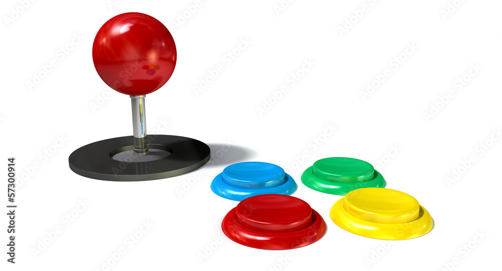 Canvas Prints Arcade Control Joystick And Buttons