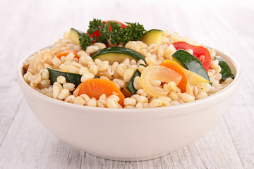 grain and vegetables