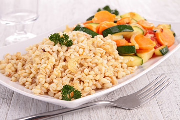 grain and vegetables