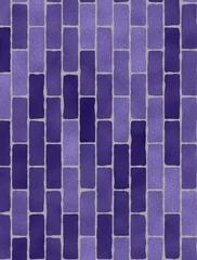 Stickers pour porte Violet Texture de mur de briques violettes