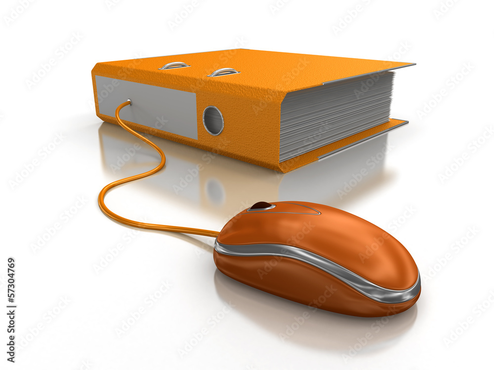 Poster document with computer mouse