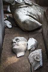 mourning statue. Cimitero Monumentale, Milan
