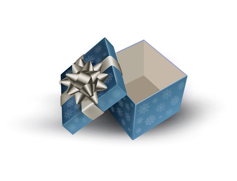 Open gift box. Vector illustration.