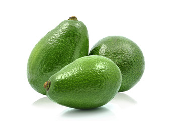 avocado on white background