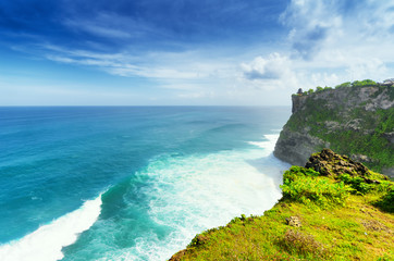 Fototapeta premium Coast at Uluwatu temple, Bali, Indonesia