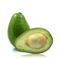 avocado on white background